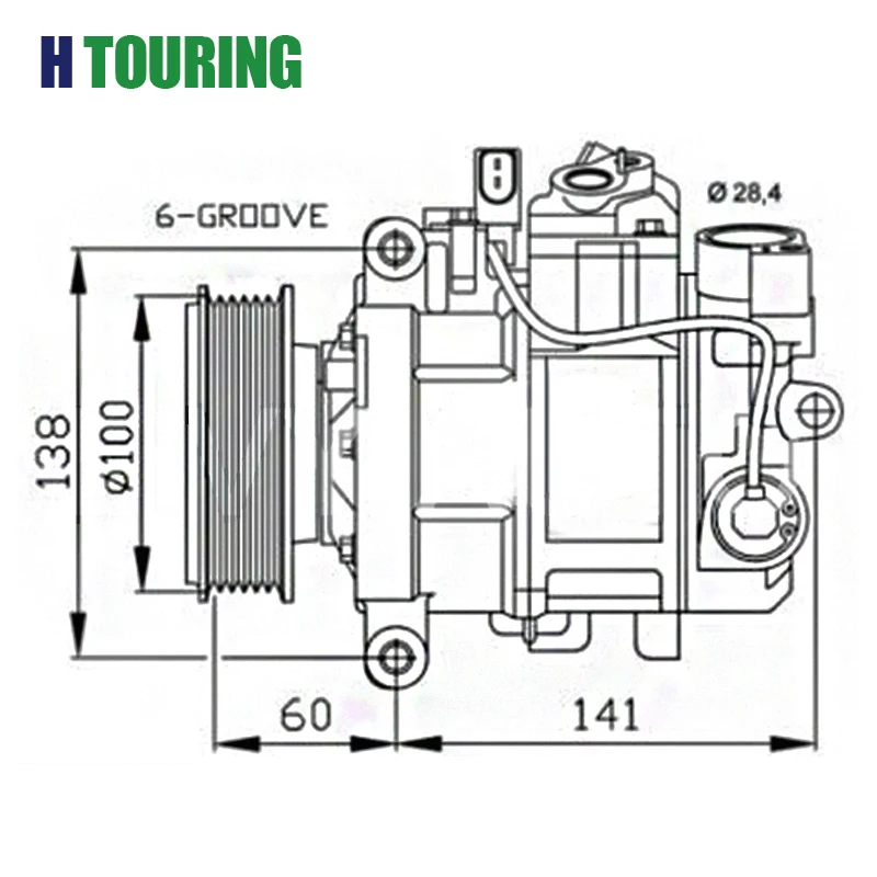 Для компрессора Audi a4 Quattro 3 0 V6 2000 2006 A4 Avant 8E0260805AS 8E0260805CG 4471809492 447190 9570|Установки для