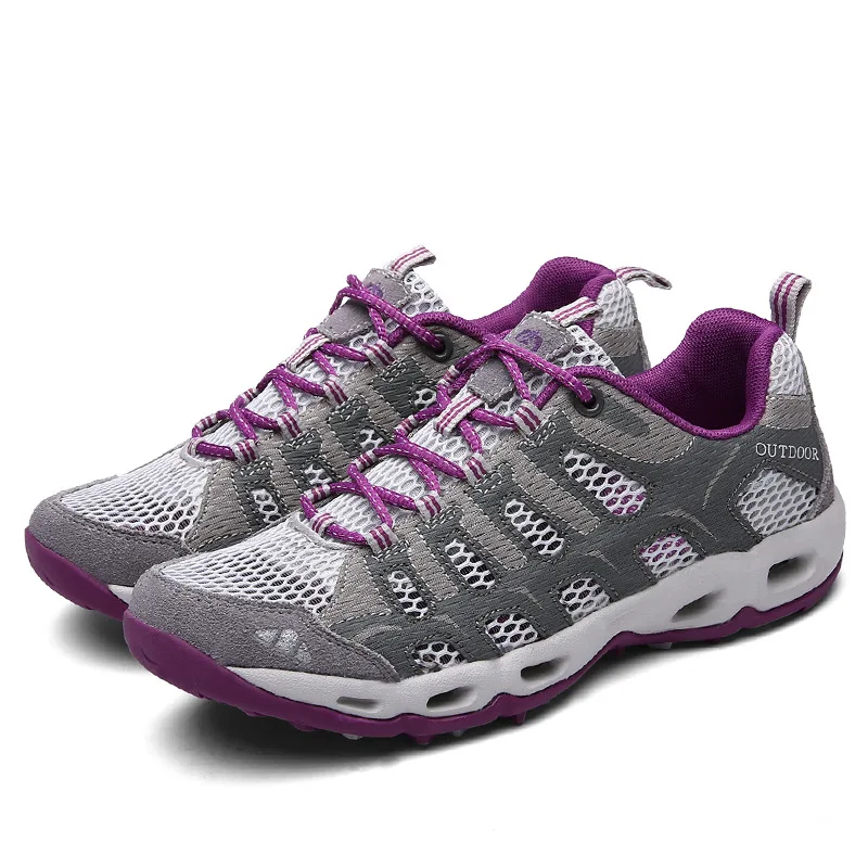 

Men and Women Running Breathable Shoes Sports Leisure Mesh Hiking Picnic Wading Outdoor Non-slip Wear-resistant Light Sneakers