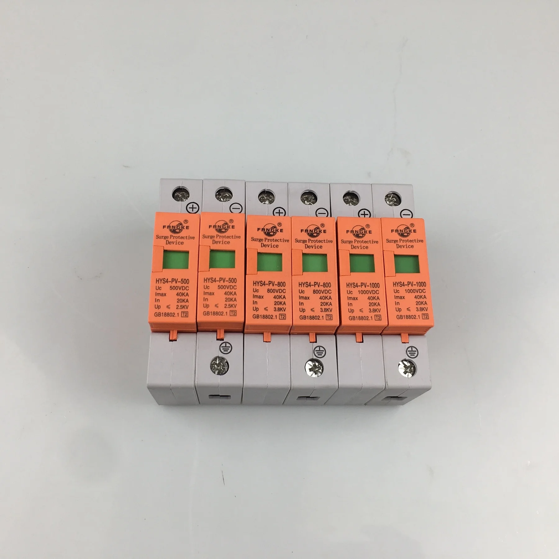 SPD Dc500V 800V 1000V2 P 20~ 40ka Surge Protective Device Of Low Voltage Surge Of House 2 Poles, Voltage Surge Suppressor
