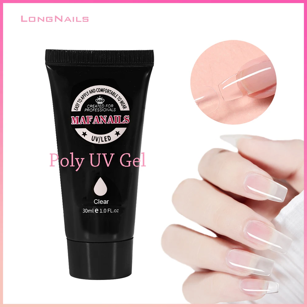 УФ-гель для наращивания ногтей 30 мл/объем 9 цветов прозрачный молочный телесный