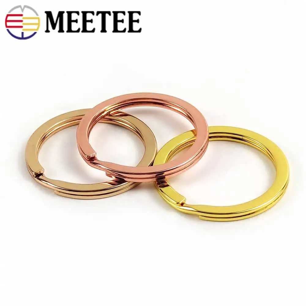 Meetee 10/20 штук 20 мм 25 кольцо для ключей металлический брелок с пряжкой хомут круглым