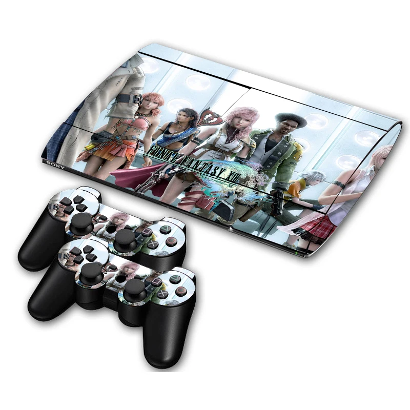 9 Наклейка для PS3 Slim Playstation 3 игровая консоль Skin Slim+ 2 шт скины для PS3 Slim контроллеры аксессуары - Цвет: 9
