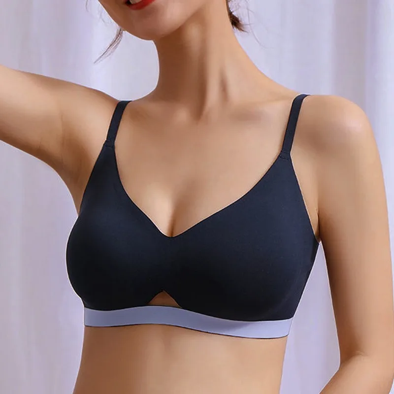 

Seamless Thin Bras for Women Push Up Bra No Wire Brassiere Underwear Sexy Bra Soft Sportswear Three Quarters 3/4 Cup Lingerie