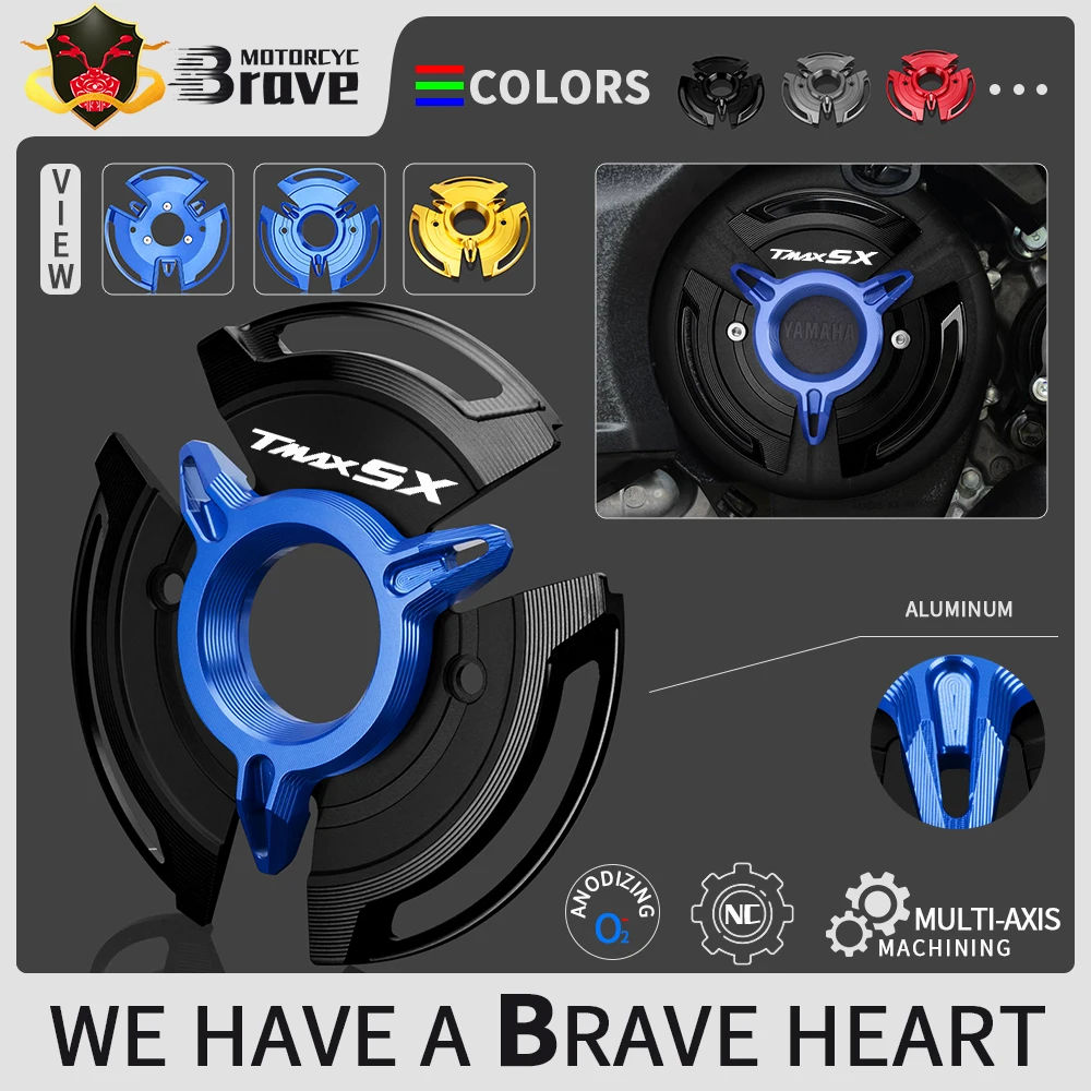 

For Yamaha TMAX 530 SX 2017-2019 Motorcycle Engine Stator Cover Decorative Slider Protector Case Start Guard Fall Tmax530 tmaxsx