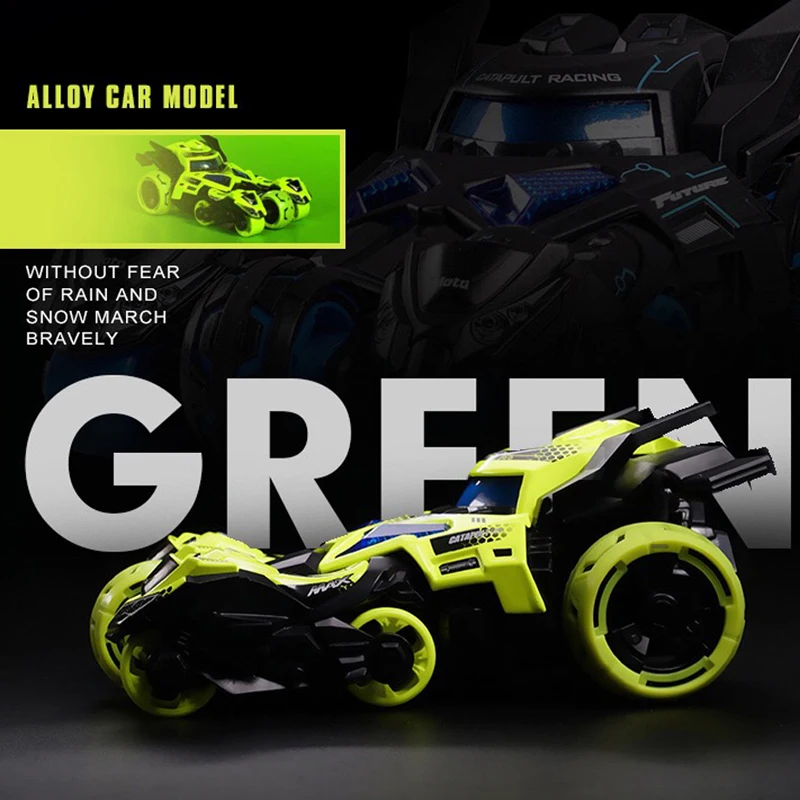 Green Новинка 1:32 Batmobile преобразование электрической энергии модели автомобилей из сплава 3 в 1 гоночный автомобиль катапульта игрушки для детей - Цвет: Green