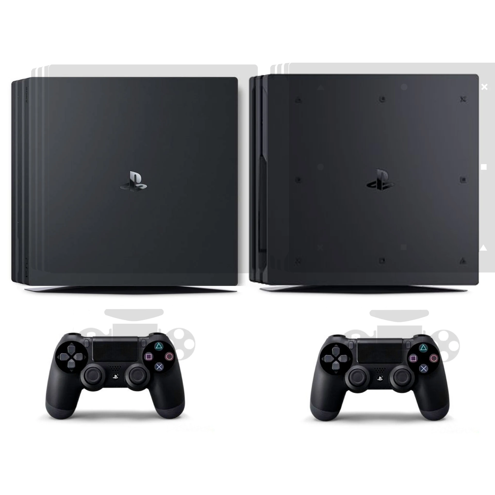 Прозрачная Виниловая наклейка для Sony PS4 PRO PlayStation 4 и 2 чехла контроллеров|Наклейки|