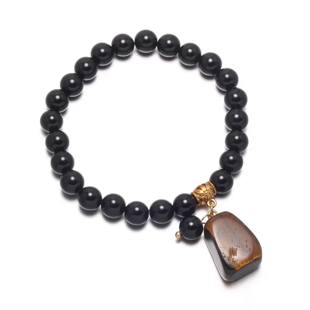 Wholesale Natural Rose Quartzes Stone Bracelet For Women Men Gifts Charm Strand Handmade Fashion Bracelets Jewelry | Украшения и