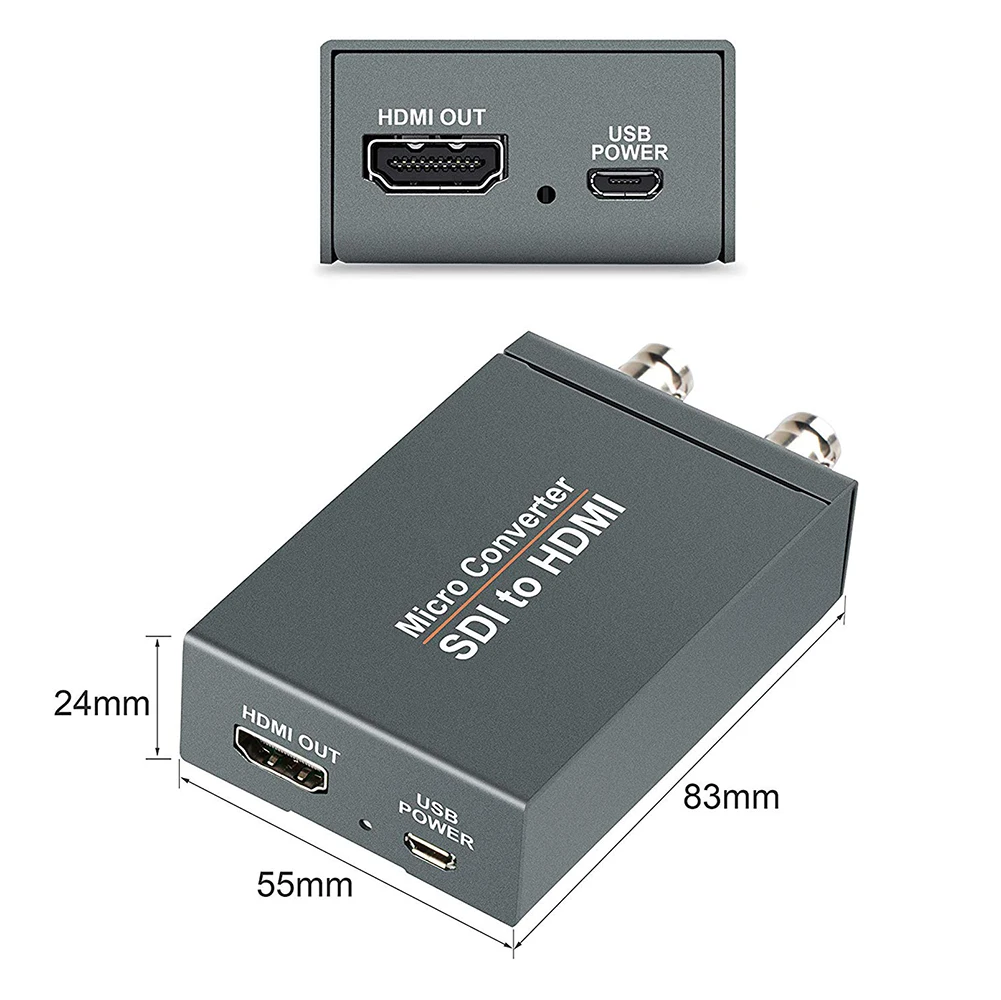 SDI к HDMI/HDMI к SDI с питанием мини 3g HD SD-SDI видео микро Конвертер адаптер с аудио Автоматическое определение формата для камеры