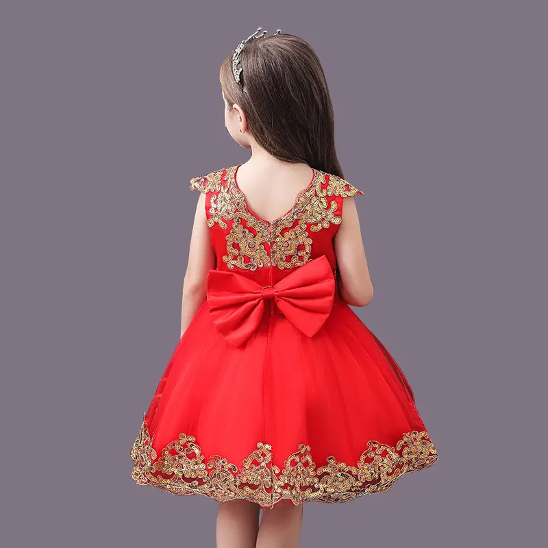 New children's clothing party girl bow elegant wedding evening dress prom princess birthday 1-12T | Детская одежда и обувь