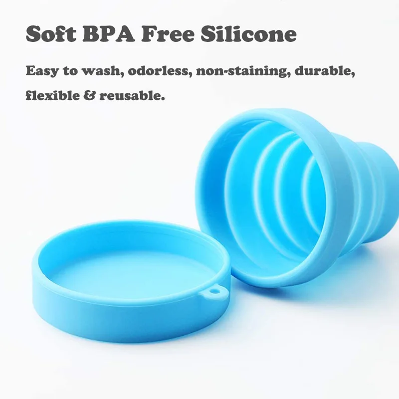 Складная чашка 170 мл не содержит Бисфенол А для пищевой воды складная силиконовая