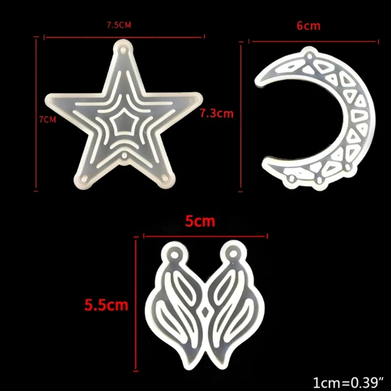 

2021 1 Set Dream Catcher Epoxy Resin Mold Keychain Earrings Casting Silicone Mould DIY Jewelry Pendant Car Hanging Decor Mold