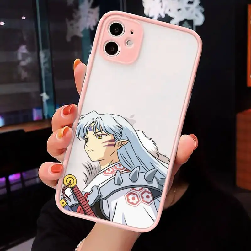 

Anime InuYasha Phone Case Matte Transparent For iPhone 12 Mini 11 Pro XR XS Max 7 8 Plus