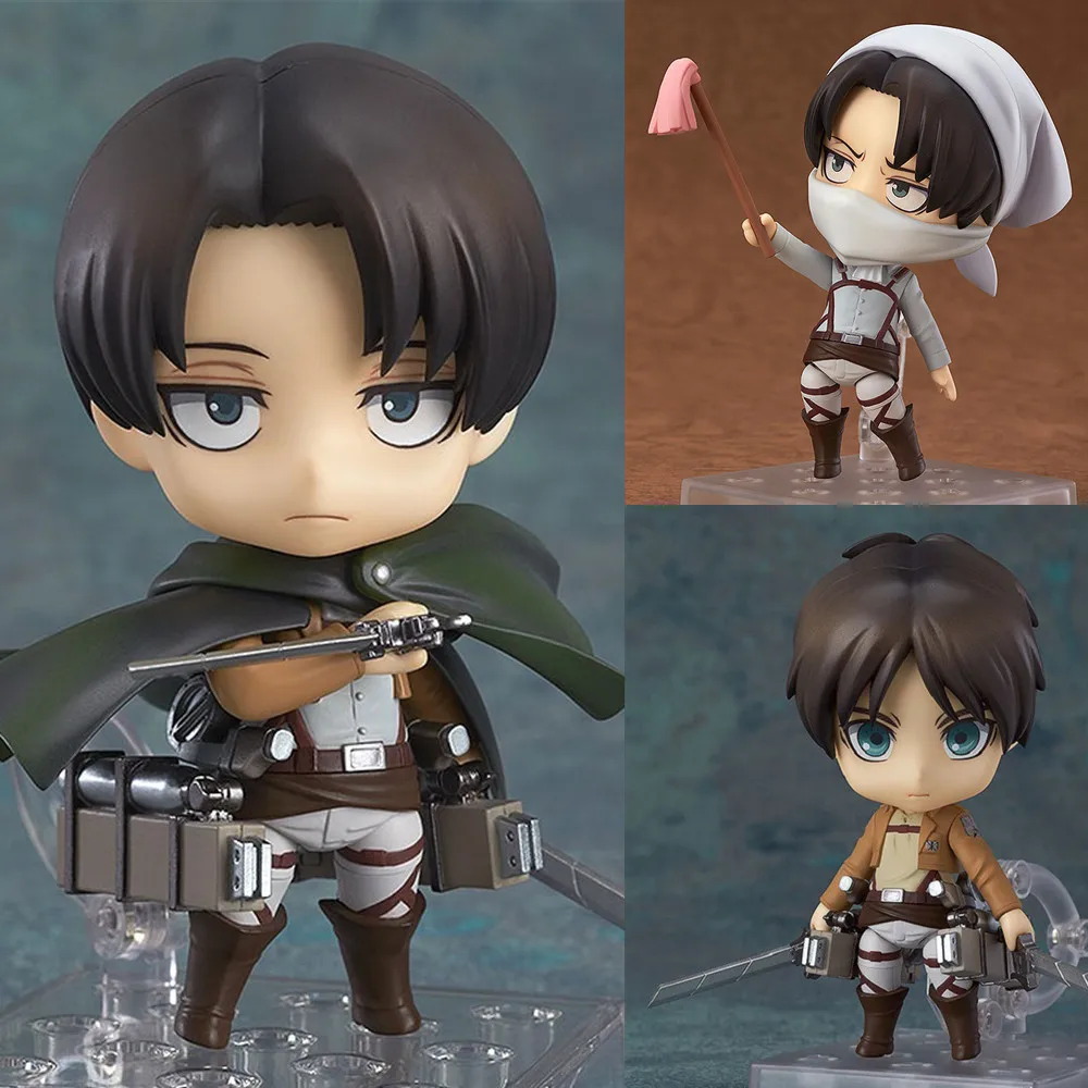 

Attack on Titan Anime Figures Levi Ackerman 390 417 Eren Jaeger 375 Action Figurine Ver.PVC Cute Toys Model Kids Doll Brinquedos