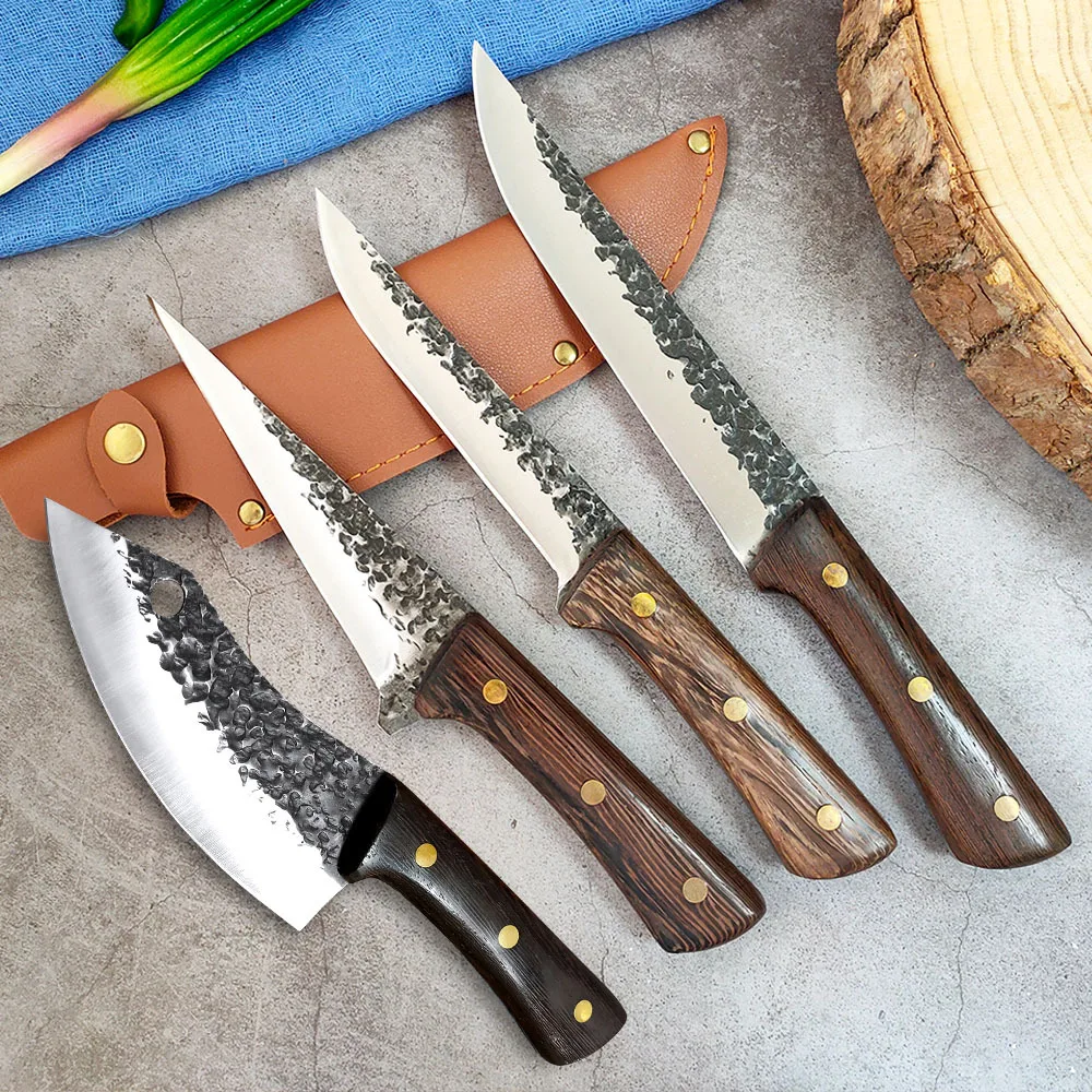 

Forged Butcher Knife High Carboon Stainless Steel Knife Chef Knife Meat Cleaver Knife Kitchen Knives Cooking Knife