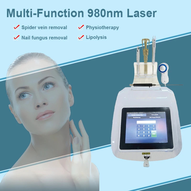 

New 4 in 1 Spider Vein Removal Machine, Laser Diode, 980nm, 30W, Nail Fungus Removal, 980 Beauty Devices