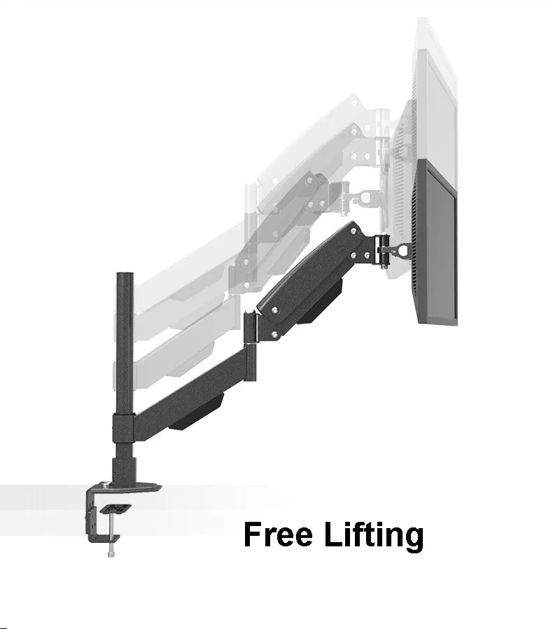 Сверхмощный газовый пружинный кронштейн для ЖК стола зажимной держатель