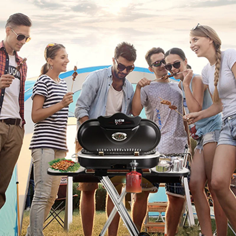 Газовый гриль ALWAYSME Marine Kettle из нержавеющей стали портативные Грили для барбекю