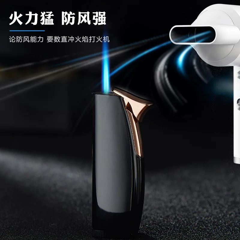 Ветрозащитная струйная Зажигалка горелка креативная металлическая зажигалка с