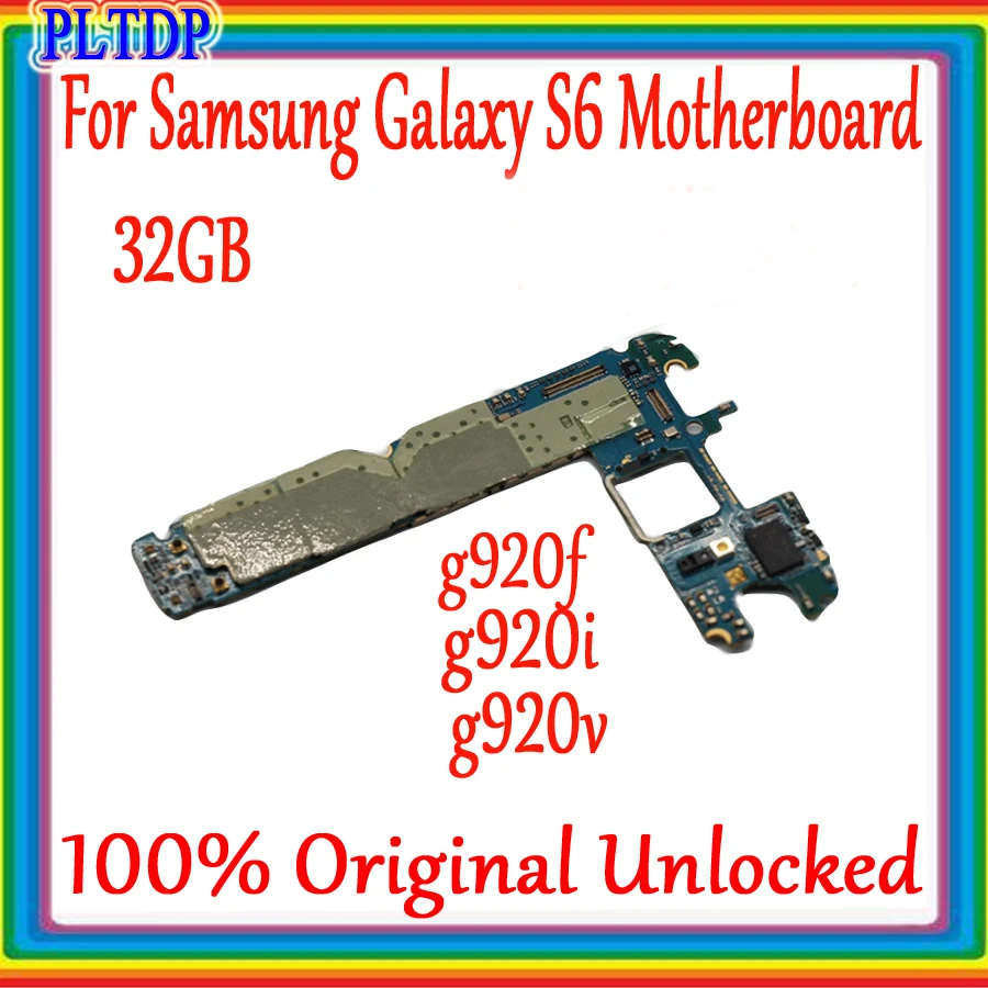 Оригинальная материнская плата 32 ГБ для Samsung Galaxy S6 G920F G920I G920V разблокированная