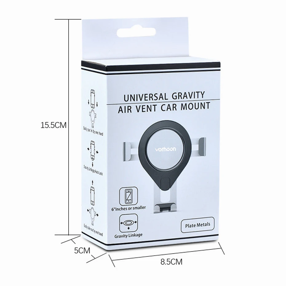 Автомобильный держатель для телефона votoon Gravity для iPhone 11 Pro Xs samsung S10 S9 в держатель на вентиляционное отверстие автомобиля держатель для мобильного телефона