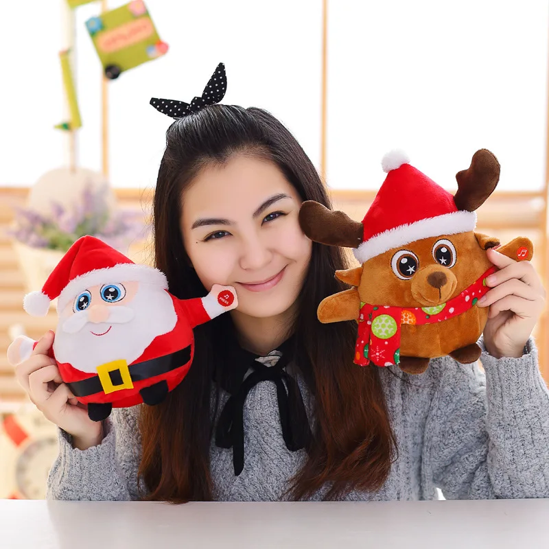 Светодиодный светильник 22 см пение Рождественской песни красочные светящиеся