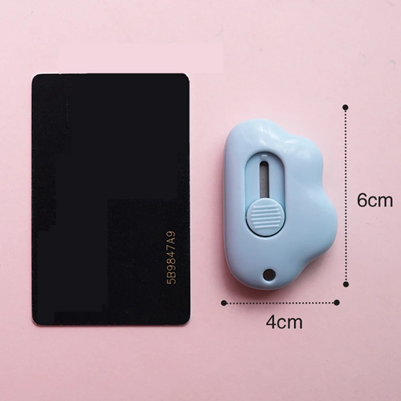 

1 pcs Cute Cloud Color Mini Portable Utility Knife Paper Cutter Paper Razor Blade Office Stationery Cutting Supplies