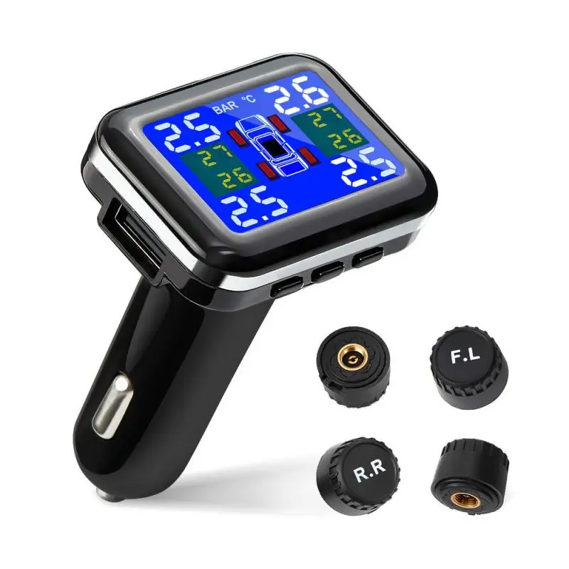 Automatic Professional Wireless TPMS Universal Tire Pressure Control System With USB Socket | Автомобили и мотоциклы