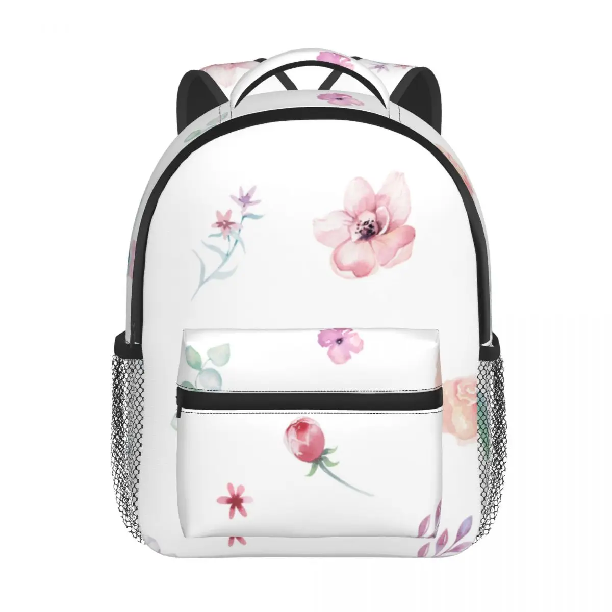 2022 Children Backpack Toddler Kids School Bag Cute Watercolor Unicorn With Flowers Kindergarten Bag for Girl Boys