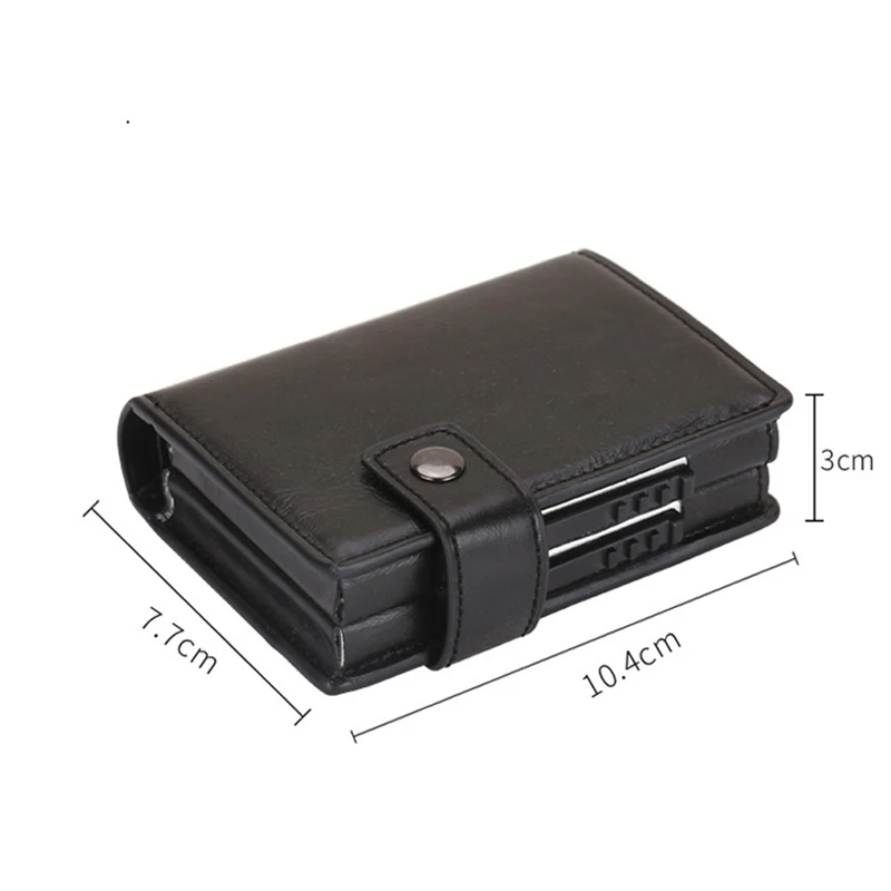 2019 двойные металлические держатель для карт RFID Блокировка кожа Бизнес ID