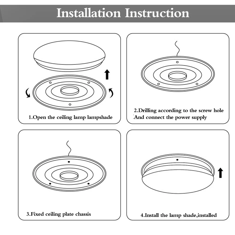 

Smart Modern Ceiling Light wifi Voice Control Suitable LED Ceiling Light Working with Amazon Alexa and Google AC110 -240V