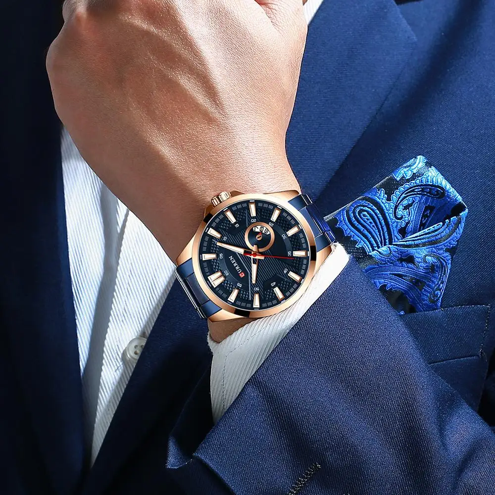 Часы наручные CURREN мужские кварцевые модные спортивные деловые Роскошные