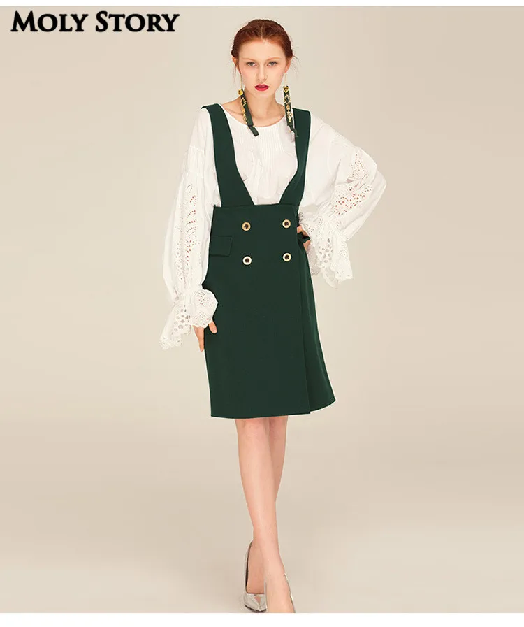 Кружевные топы с рукавами фонариками рубашки круглым вырезом Женские из 100%