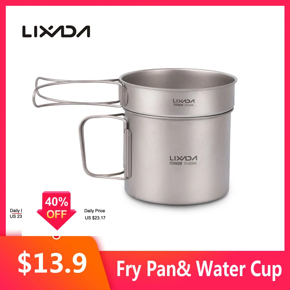 Кружка для воды Lixada титановая чашка кухонная утварь активного отдыха кемпинга