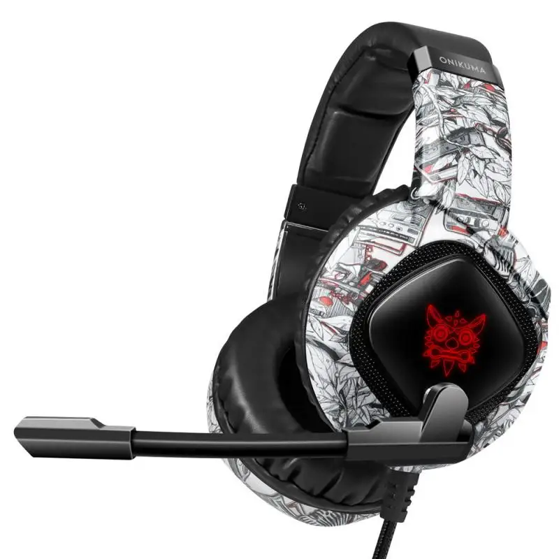 Игровая гарнитура K19 3 5 мм со светодиодным микрофоном с RGB-подсветкой игровая для