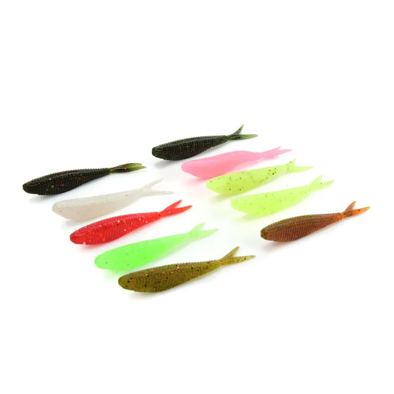 10 шт./лот T Мягкая приманка с хвостом цветов бионическая мягкие приманки в форме