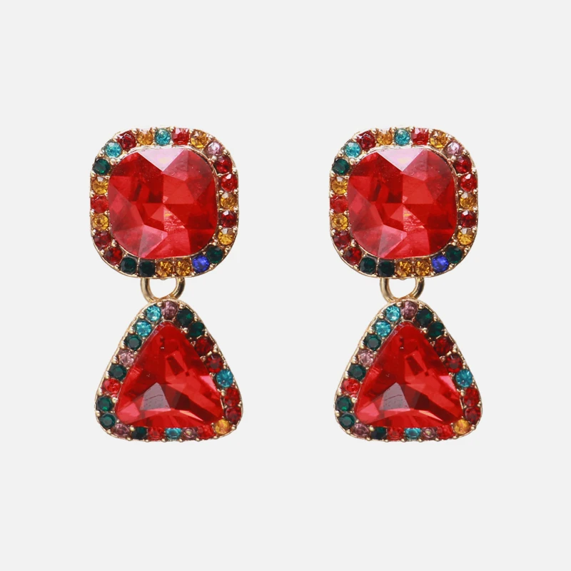 Серьги Ztech Boho в этническом стиле, большие красные подвески, серьги ручной работы с большими бусинами, массивные серьги, вечерние Висячие висячие серьги, рождественский подарок
