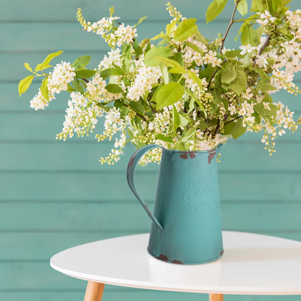 

Delicate Flower Bucket Vintage Plant Container Home Flower Vase Decoration