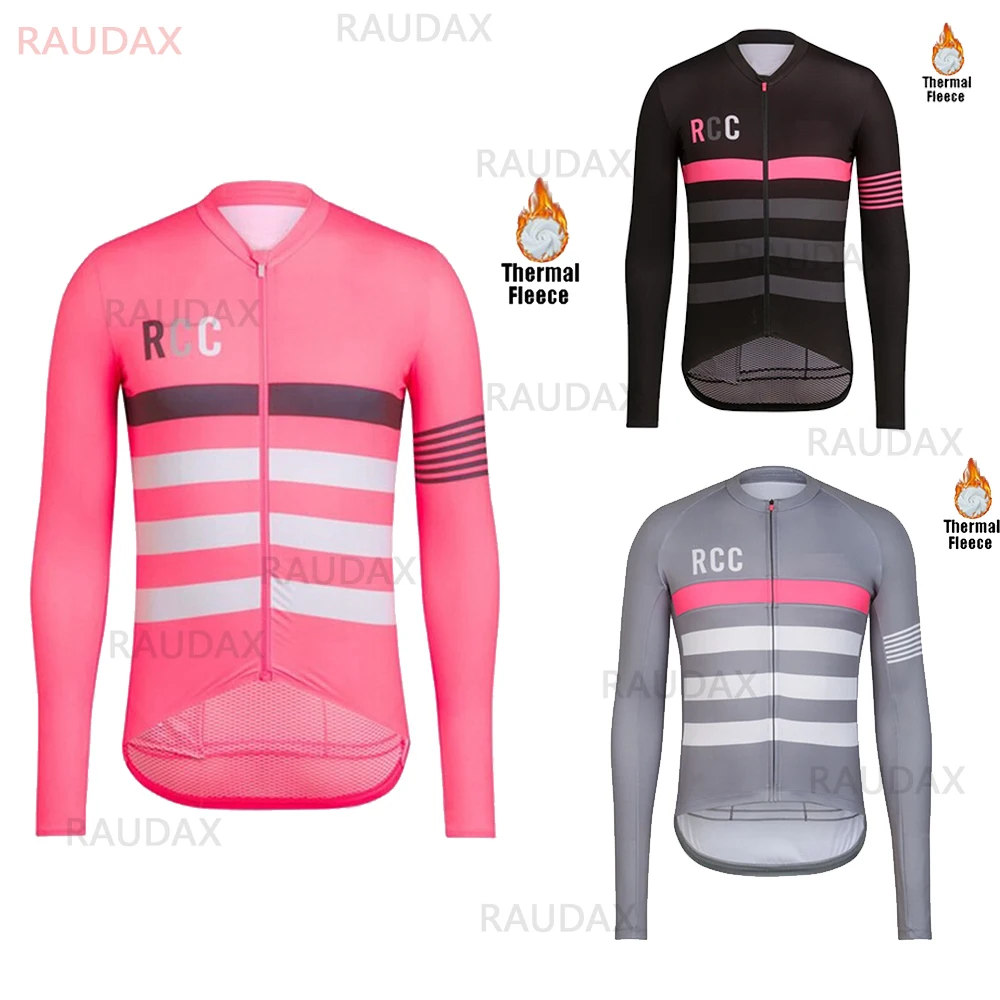 Велоспорт Джерси RCC команды зимняя одежда с длинным рукавом велосипед комплект
