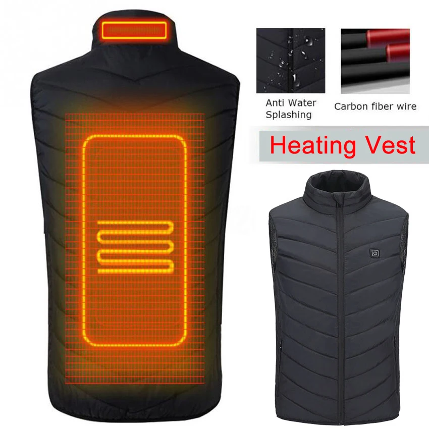 Мужская куртка с USB подогревом Mountainskin Спортивная ветровка из углеродного волокна