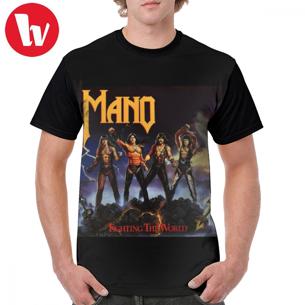 Manowar, футболка, Fighting Manowar The World Tour,, Tvri, футболка, повседневная, с принтом, с графическим принтом, футболка, полиэстер, короткий рукав, футболка