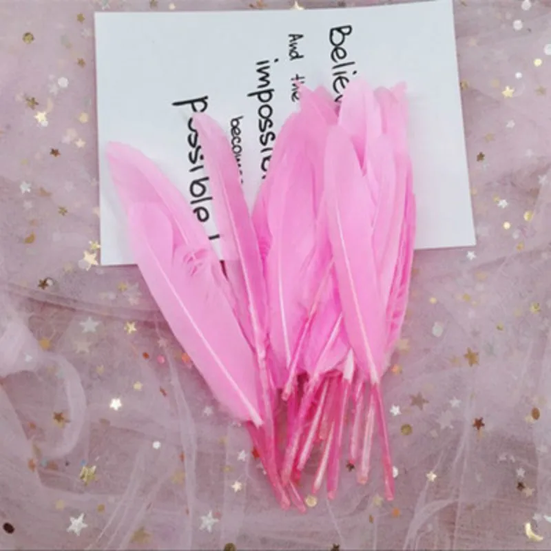 Натуральный гусиный пух цветные перышки маленький прямой нож сделай сам перо для