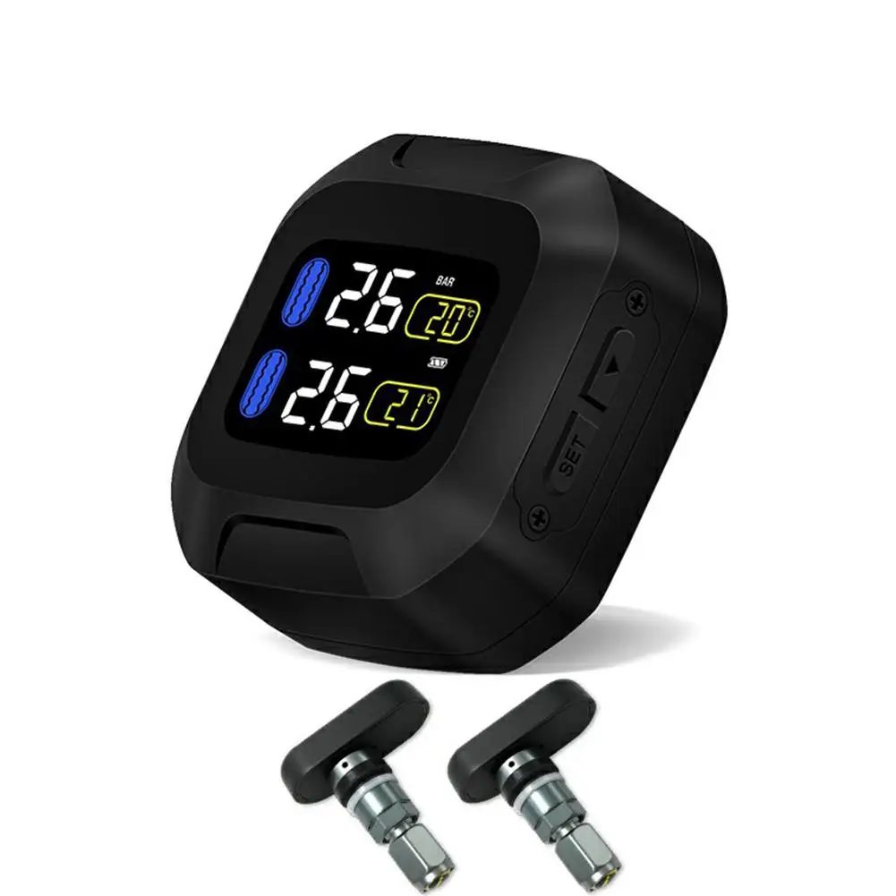 

HiMISS M3 Waterproof Motorcycle Real Time Tire Pressure Monitoring System TPMS Wireless LCD Display