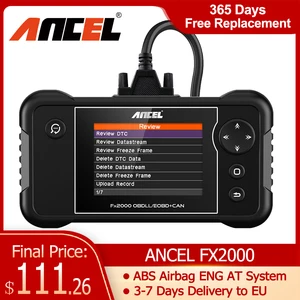 ancel fx2000 car diagnostic tools obd 2 eng abs airbag at multibrand diagnosis professional eobd obd2 automotive scanner free global shipping