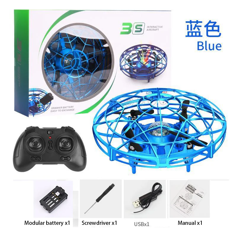 Mini Helicopter UFO RC Drone Infraed Hand Sensing Aircraft Electronic Model Quadcopter flayaball Small drohne Child Toys enlarge