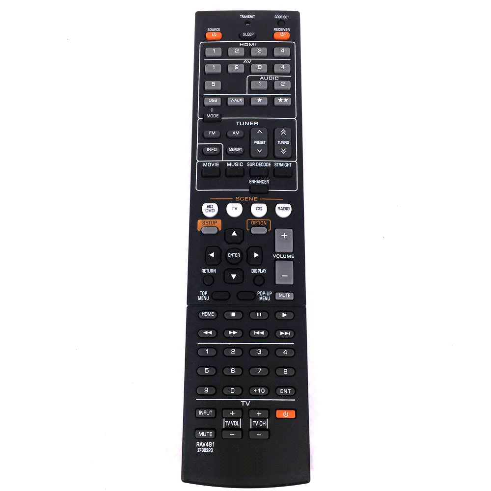 Новый Сменный пульт дистанционного управления RAV491 ZF30320 для YAMAHA AV-ресивера, заменить радиоприемник RAV494, фотосессия