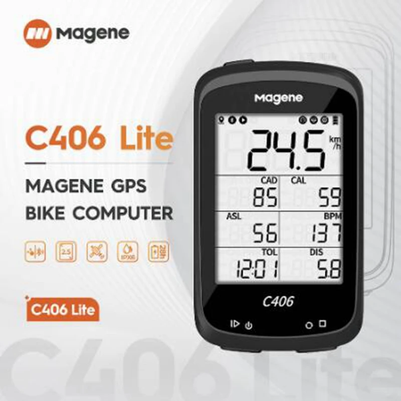 

Magene C406 Lite GPS Bike Computer Wireless Smart Speedometer Sync Speed Sensor MTB Road Waterproof Bicycle Monito Data Map