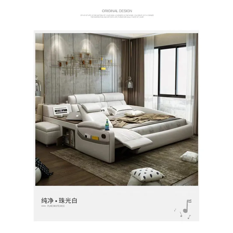 Современная мебель для спальни Мастер Набор дивана кровати кожаные с