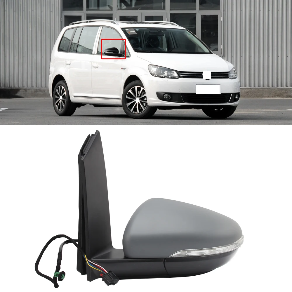 Зеркало заднего вида CAPQX для Volkswagen TOURAN 2011 2012 2013 2014 2015 боковое зеркало с подогревом