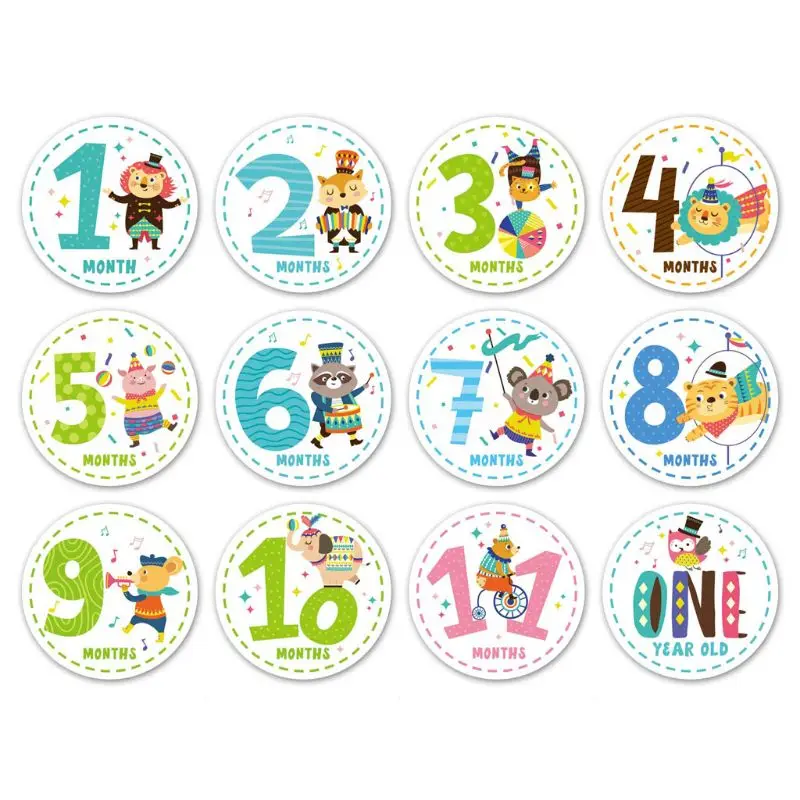 

85DE Baby Monthly Milestone Stickers Shower Gift Scrapbook Photo Memory Keepsake