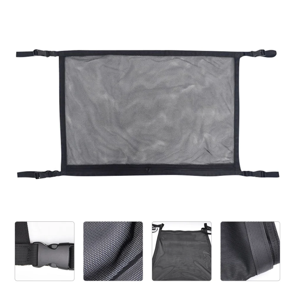 

1 Pc Car Ceiling Storage Net Pocket Car Fishing Rods Storage Mesh (Black)